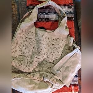 Sundance catalog suede bucket purse